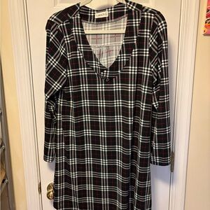 Plaid Long Sleeve Tunic